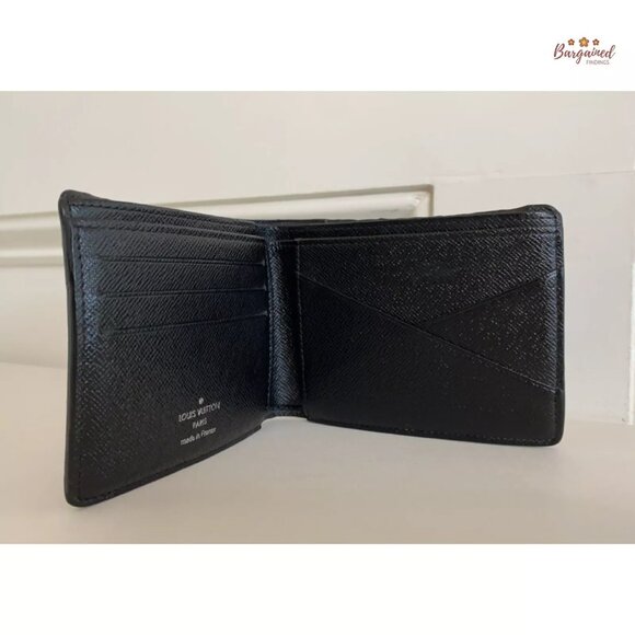 Authentic Louis Vuitton Gray/Black Damier Graphite Canvas Leather Multiple Walle - Picture 10 of 12